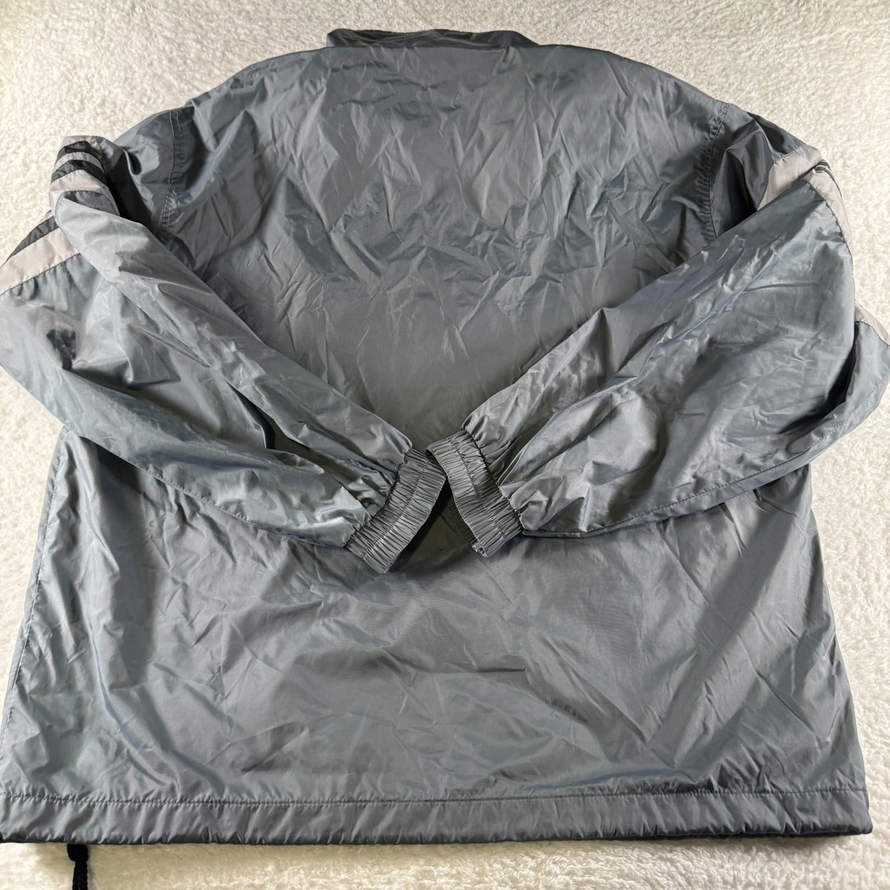 Vintage JcPenney Olympics USA Gray Grey Windbreaker Men's Medium 1/2 Zip Jacket - Picture 7 of 8